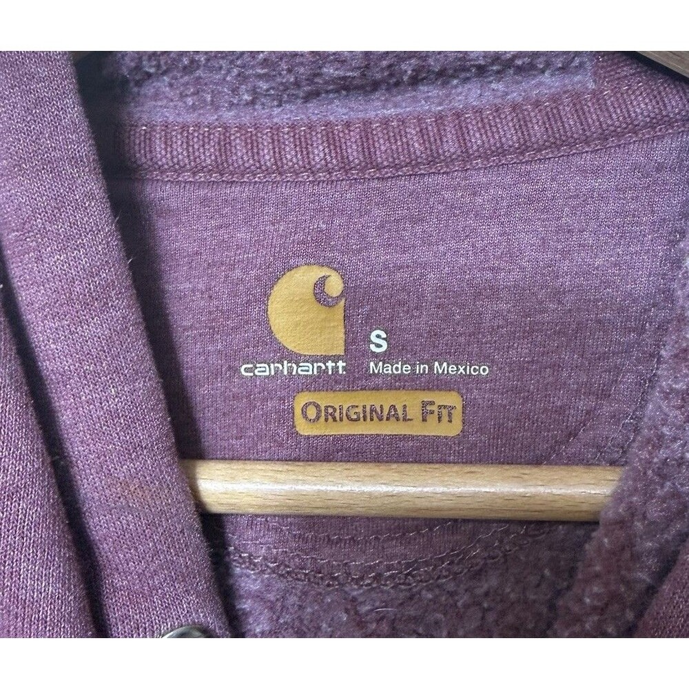 Carhartt Original Fit Hoodie Pull Over Mens Small Rugged Fullback Print Design - Picture 6 of 7